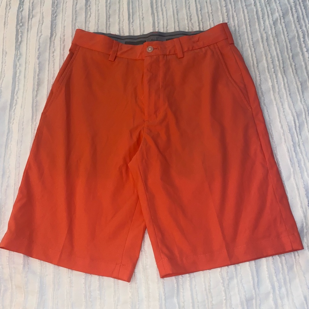 Bright pink shorts